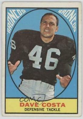 Dave Costa #33 Football Cards 1967 Topps