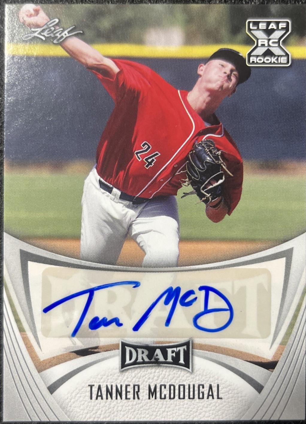 Tanner McDougal #BA-TM3 2021 Leaf Draft Autograph Baseball