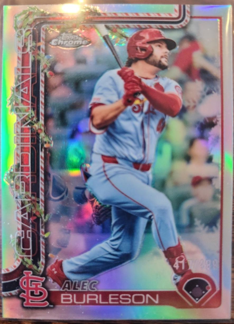 Alec Burleson #HC64 2025 Topps Holiday Chrome Baseball