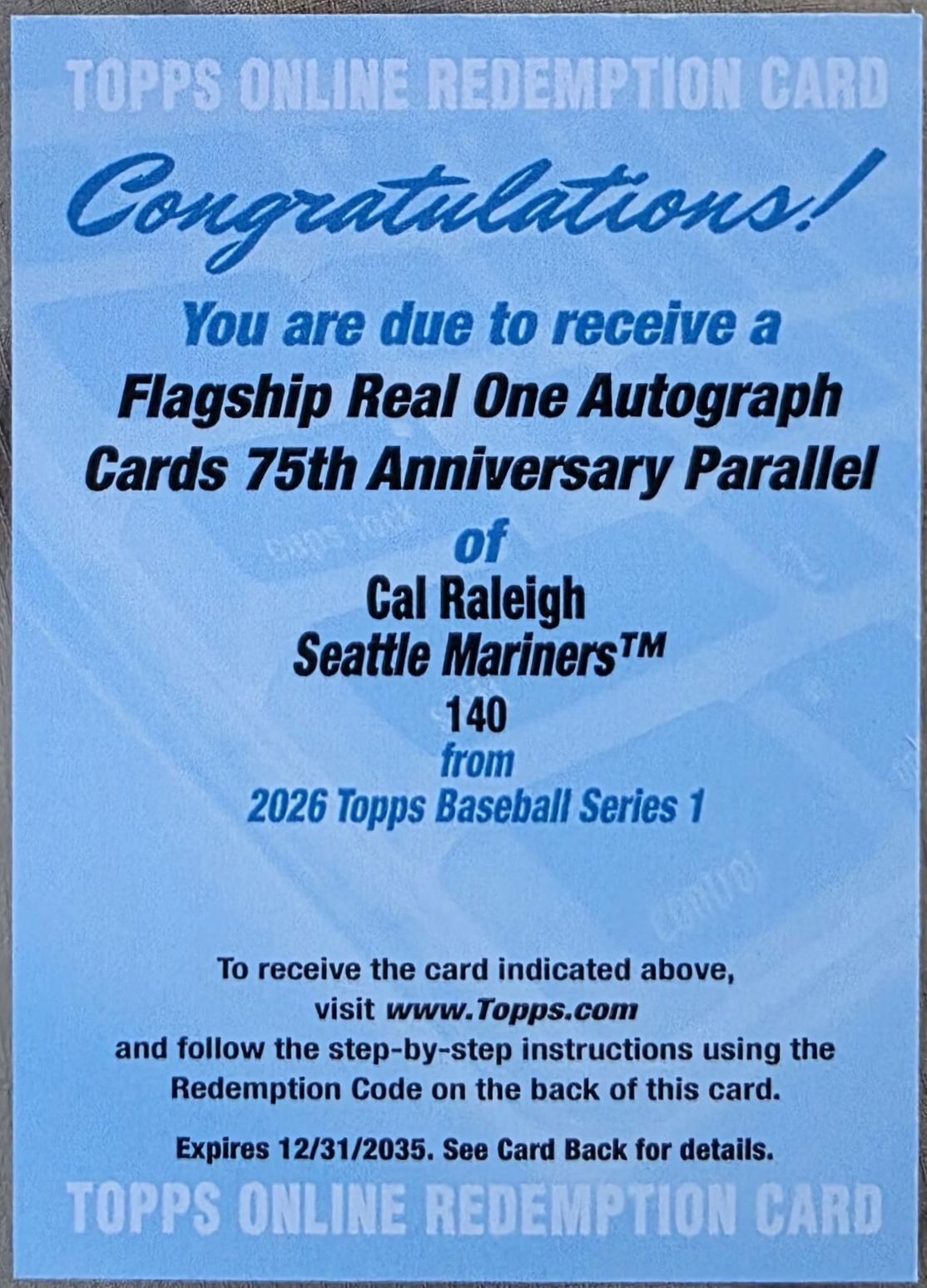 Cal Raleigh [75th Anniversary] #140
