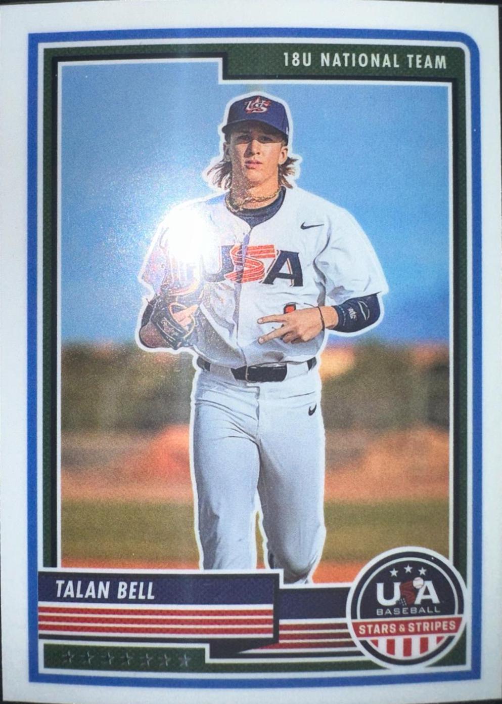 Talan Bell #2 Baseball Cards 2023 Panini Stars & Stripes USA