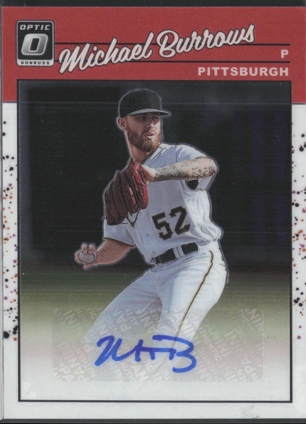 Michael Burrows #1990-MB 2023 Panini Donruss Optic Retro 1990 Signatures Baseball