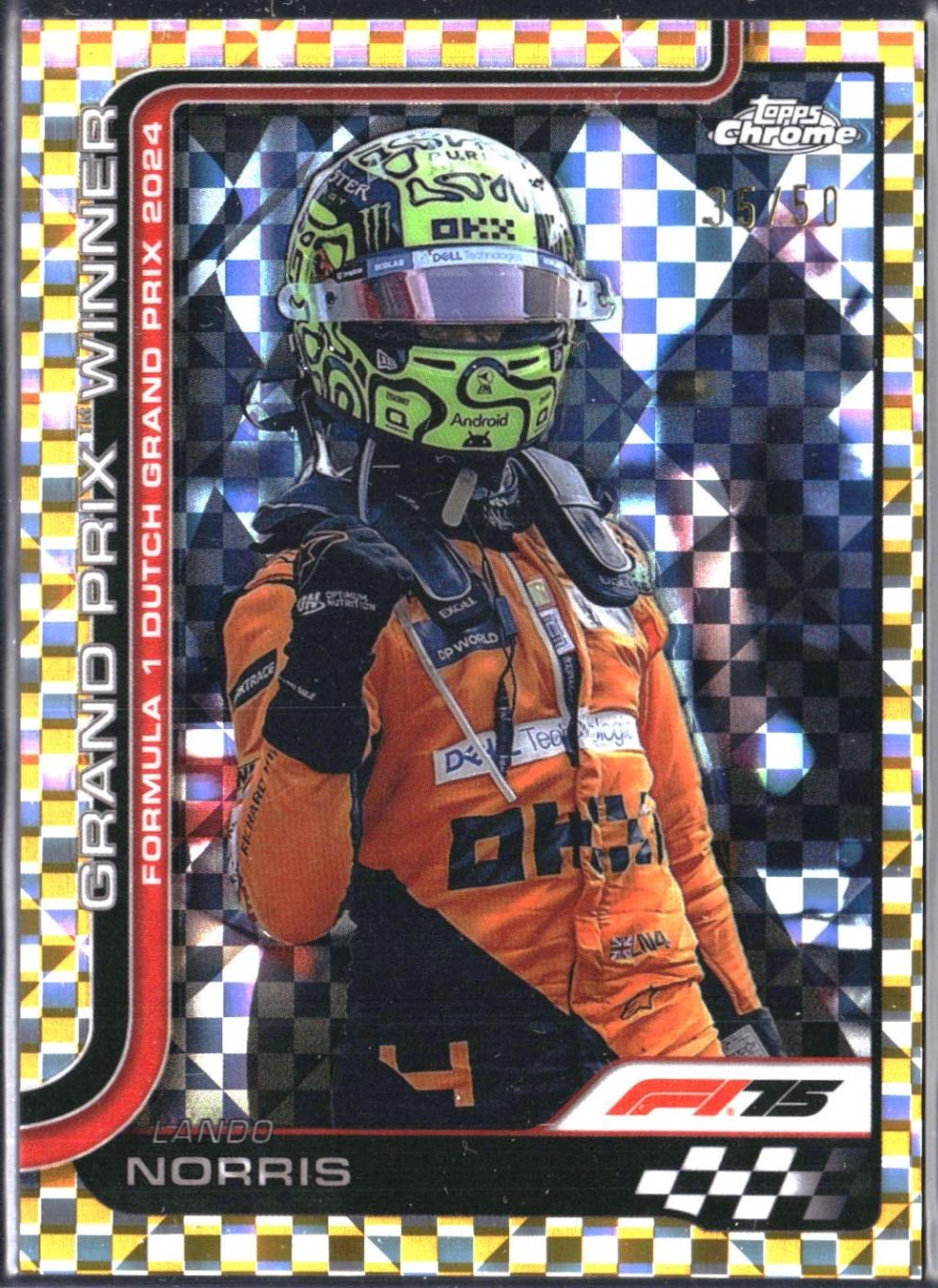 Lando Norris [Gold Checker Flag Refractor] #107