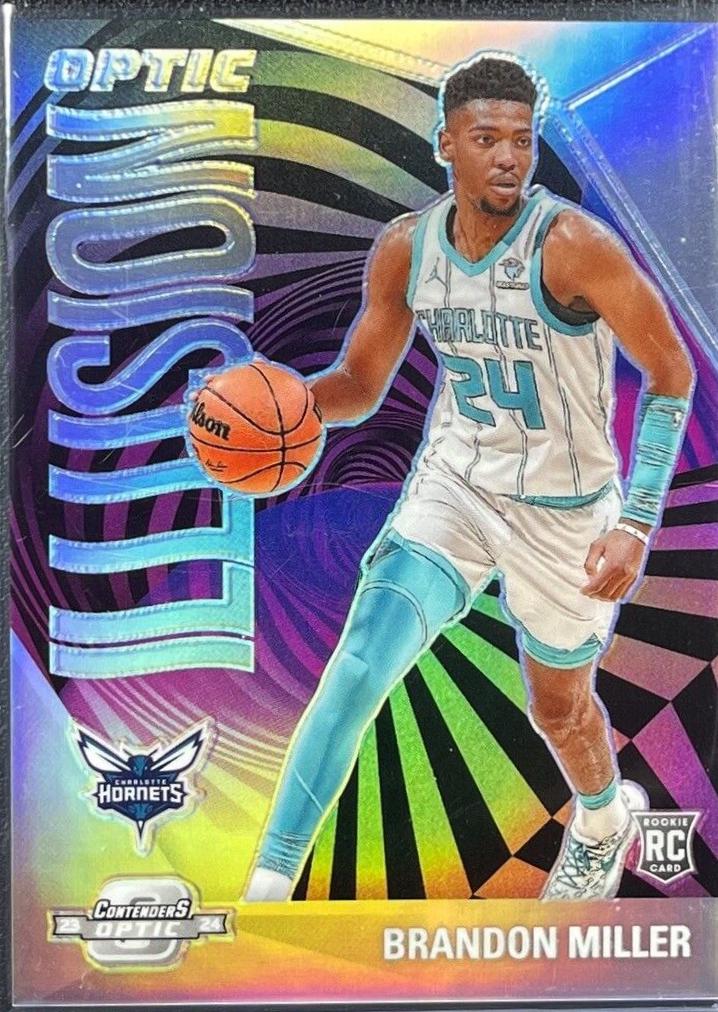 Brandon Miller #1 Basketball Cards 2023 Panini Contenders Optic Illusion