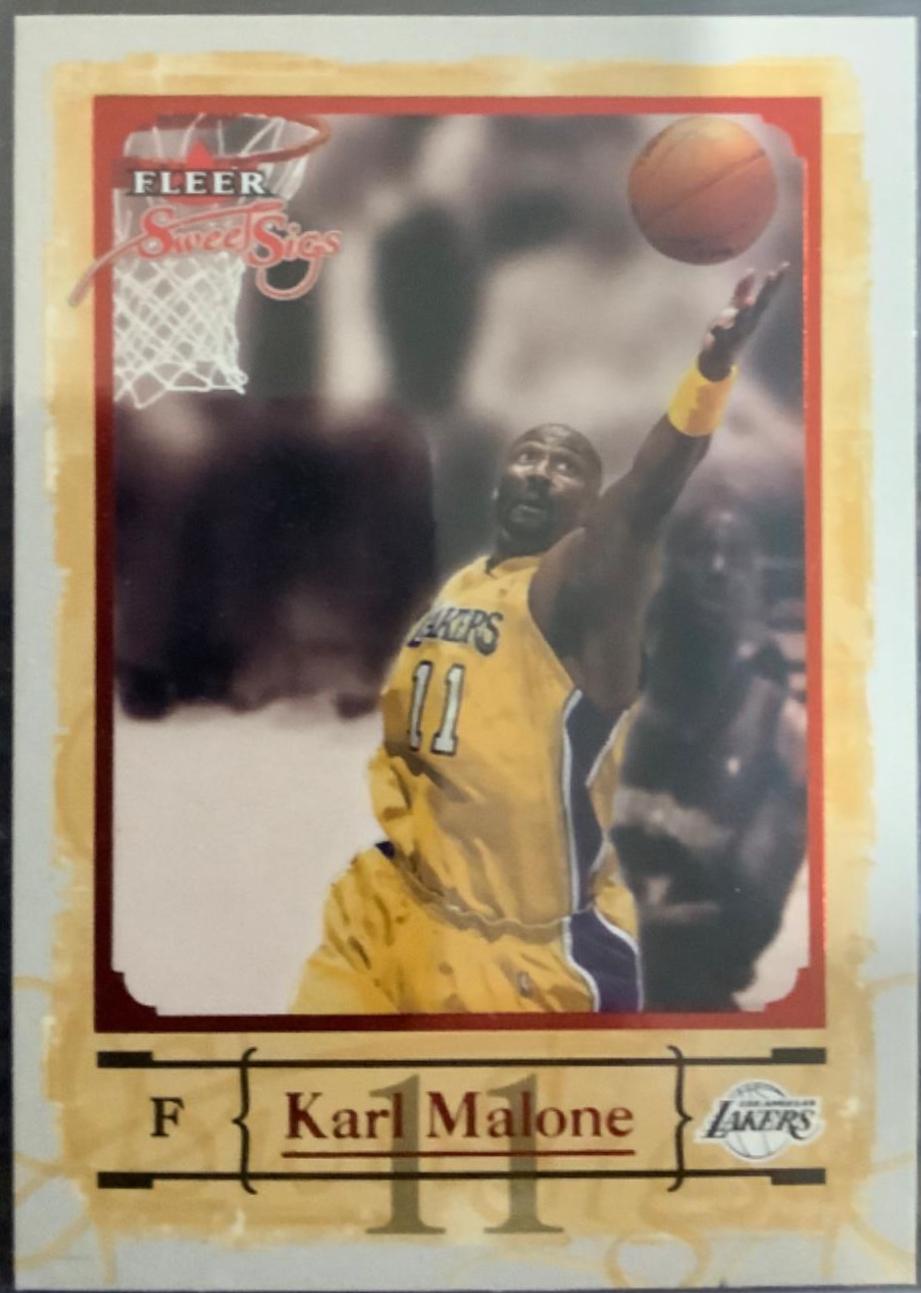 Karl Malone #12 Basketball Cards 2004 Fleer Sweet Sigs