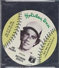 Jim Palmer Baseball Cards 1977 Holiday Inn Discs