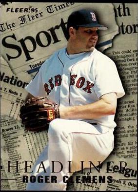 Roger Clemens #7 Baseball Cards 1995 Fleer Update Headliners