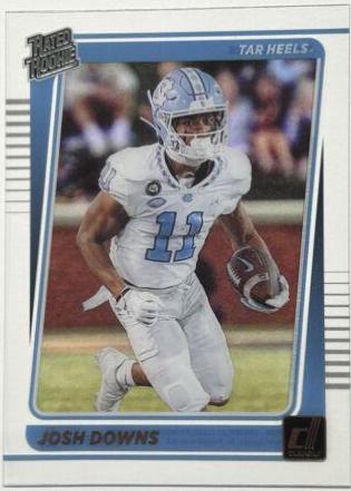 Josh Downs #35 Football Cards 2023 Panini Chronicles Draft Picks Clearly Donruss