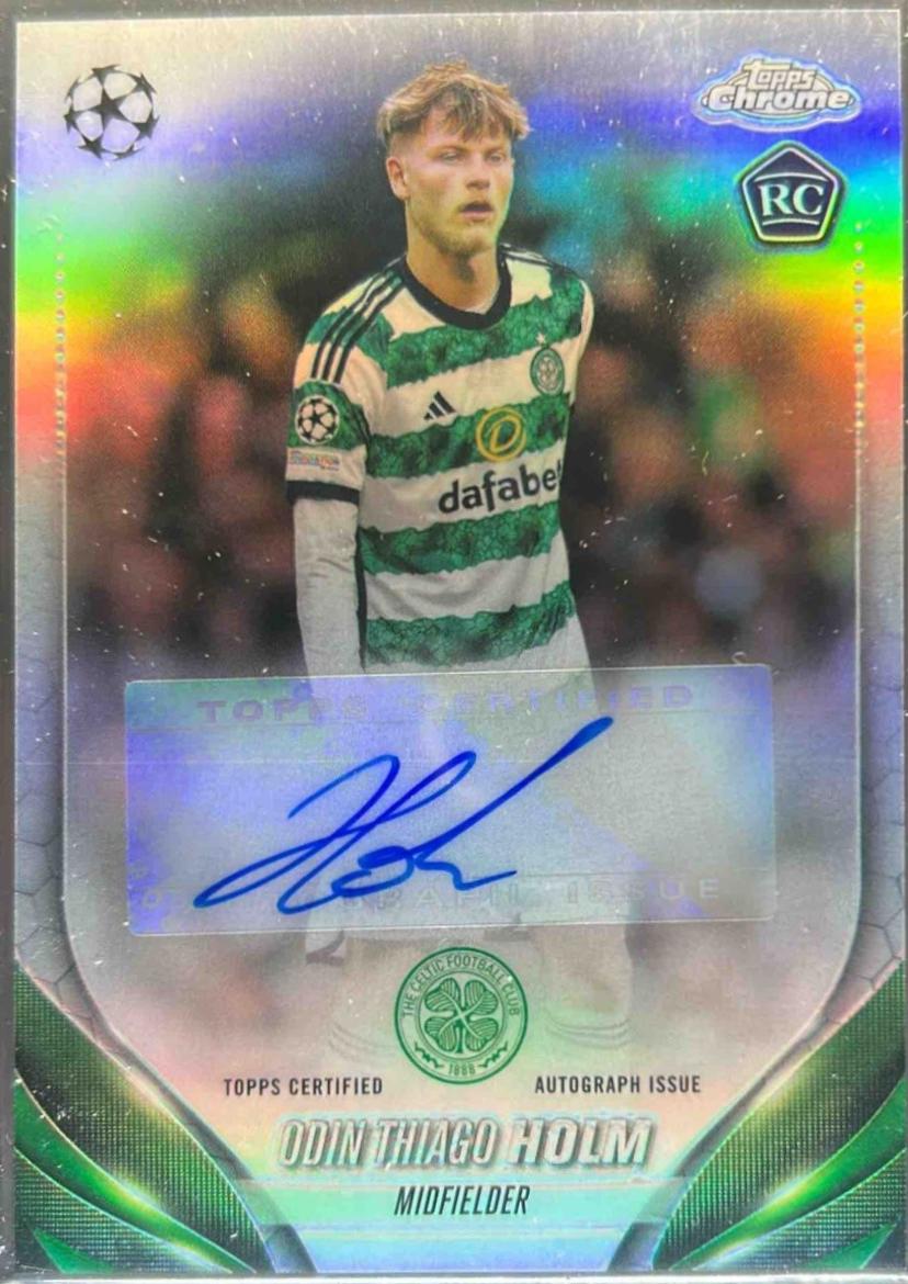Odin Thiago Holm #CA-OTH Soccer Cards 2023 Topps Chrome UEFA Club Autograph