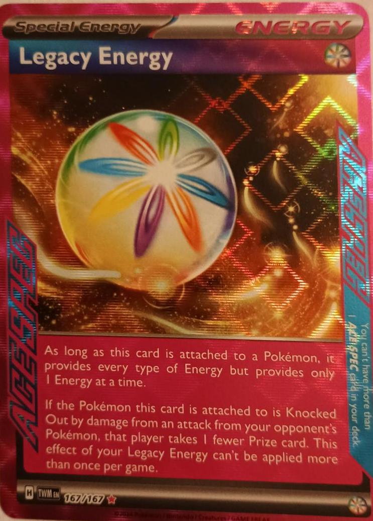 legacy energy pokemon card value 2024 Twilight Masquerade 167/167 Ace Spec Rare Legacy Energy Pokemon Twilight Masquerade