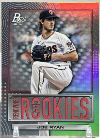 Joe Ryan #RR-14 Baseball Cards 2022 Bowman Platinum Renowned Rookies