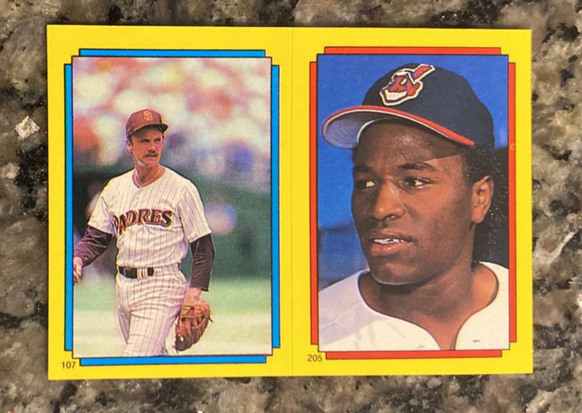 Eddie Whitson, Mel Hall, Jeffrey Leonard #107, 205, 17 Baseball Cards 1988 Topps Stickercard