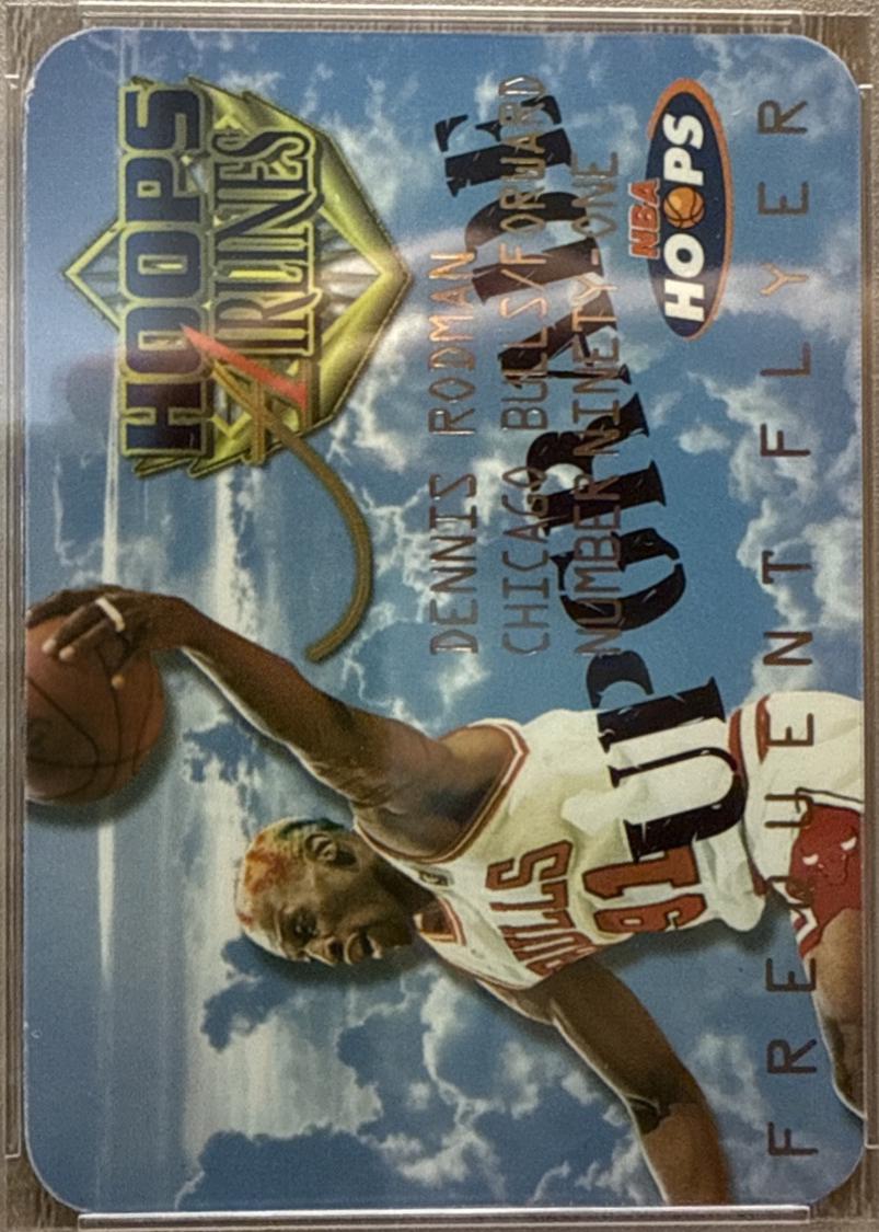 Dennis Rodman #5 Basketball Cards 1997 Hoops Frequent Flyer Club Upgrade