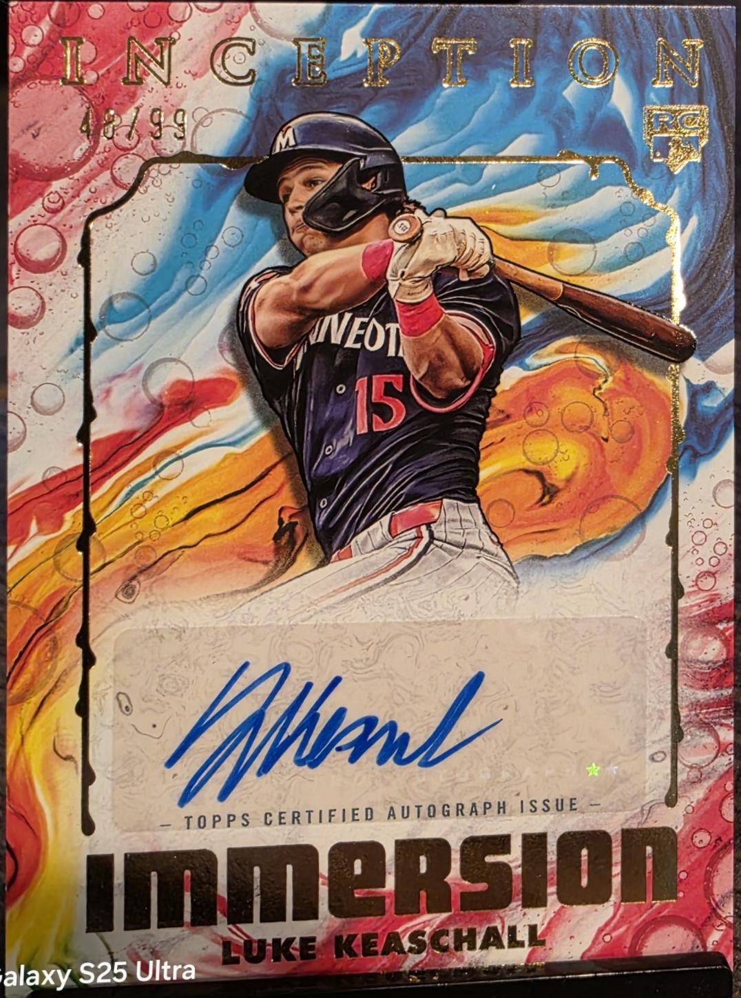 Luke Keaschall #IIA-LK 2025 Topps Inception Immersion Autograph Baseball