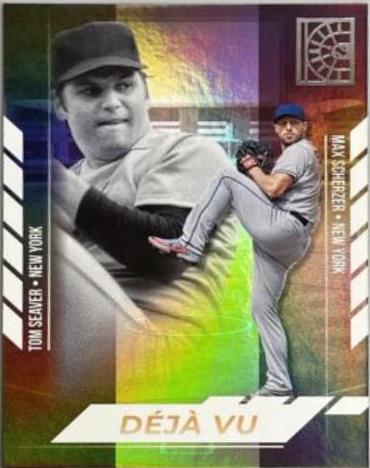 Max Scherzer, Tom Seaver #DV-7 Baseball Cards 2022 Panini Capstone Deja Vu