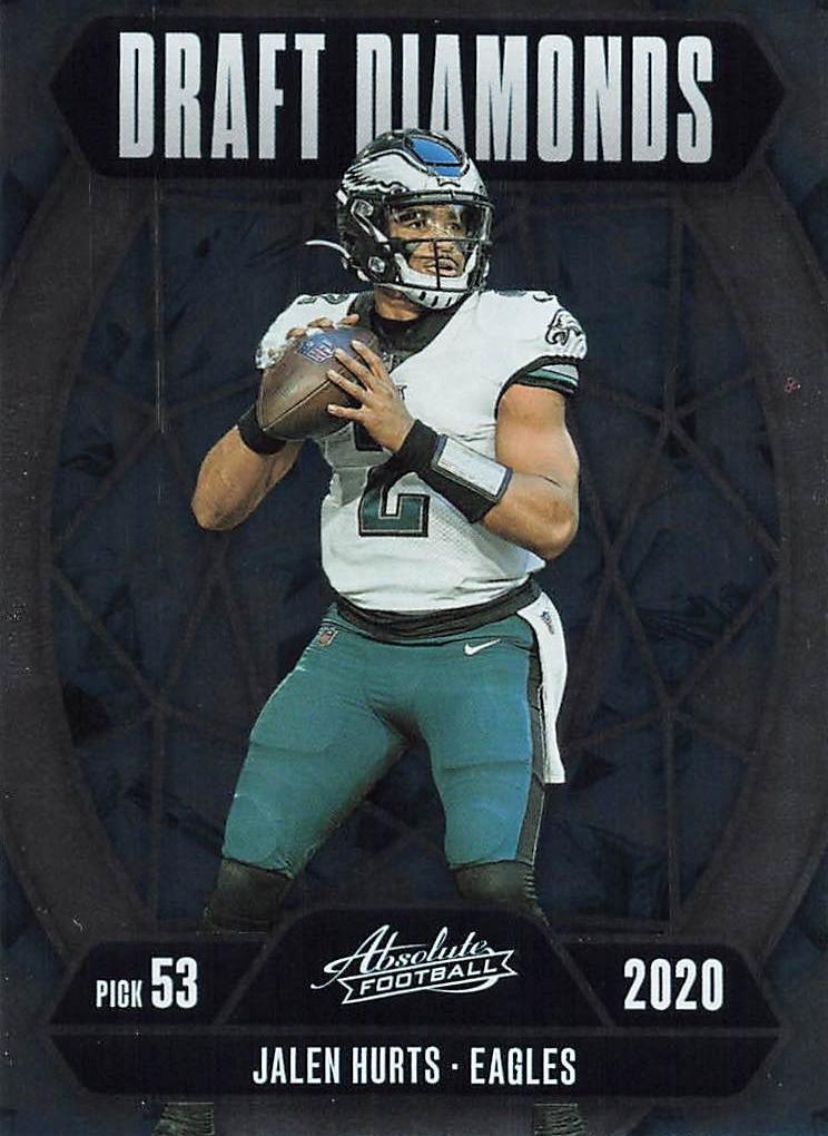 Jalen Hurts #1 2025 Panini Absolute Countdown Calendar Football Draft Diamonds