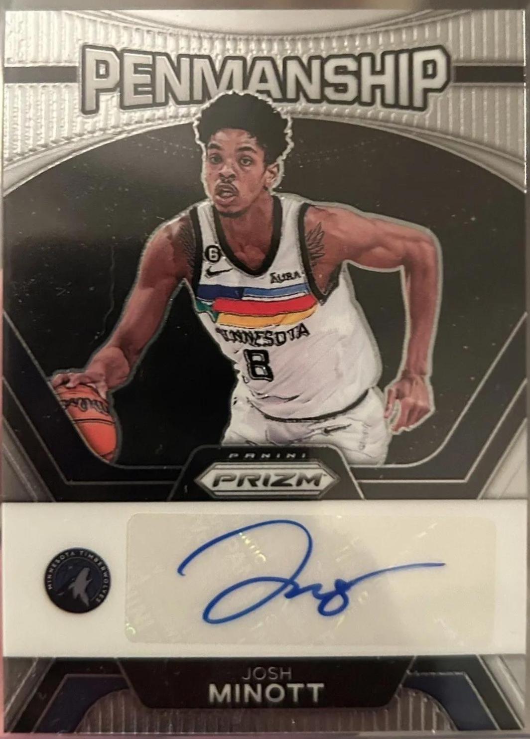 Josh Minott #PNM-MIN 2023-24 Panini Prizm Basketball Penmanship