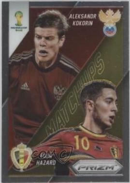 Aleksandr Kokorin, Eden Hazard #17 Soccer Cards 2014 Panini Prizm World Cup Matchups