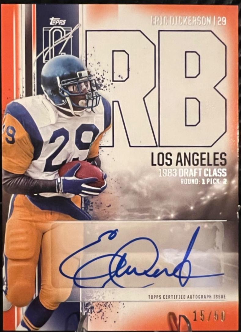 Eric Dickerson #VCA-ED 2024 Topps Signature Class Veterans Autograph Variation Football