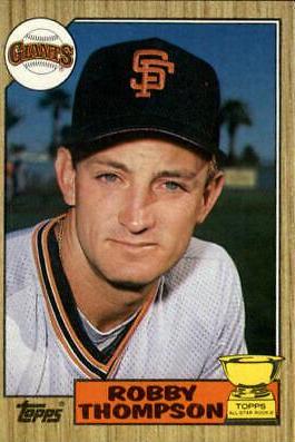 Robby Thompson #658 Baseball Cards 1987 Topps