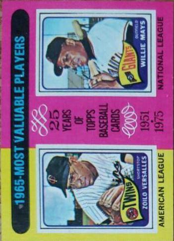 1975 1965 MVP's [Z. Versalles, W. Mays] #203