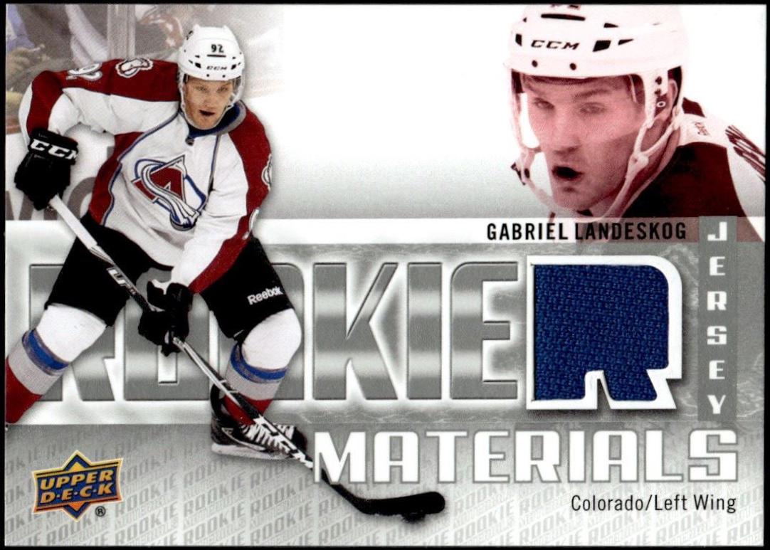 Gabriel Landeskog #RM-GL Hockey Cards 2011 Upper Deck Rookie Materials