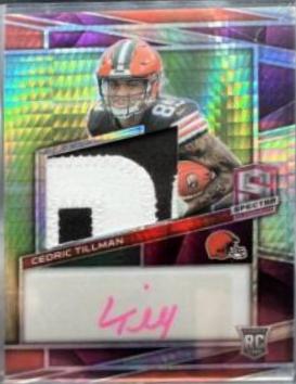 Cedric Tillman #38 Football Cards 2023 Panini Spectra Rookie Autograph Meta
