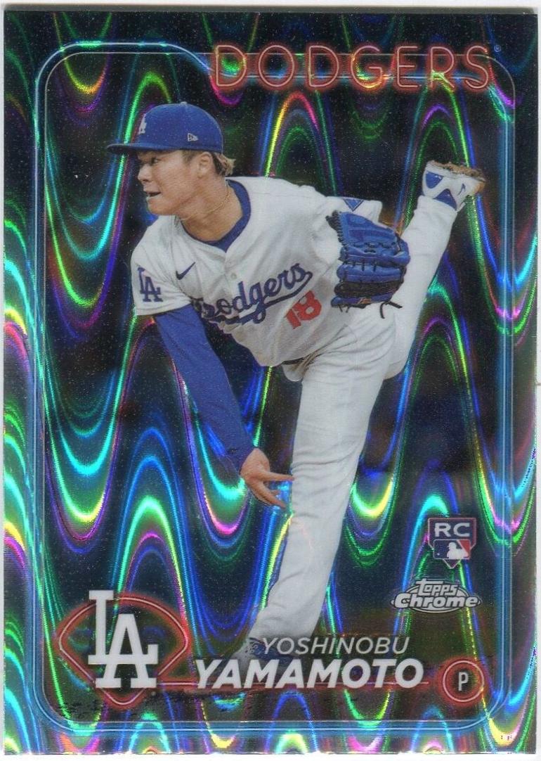 Yoshinobu Yamamoto [Orange Wave Refractor] #18 Prices | 2024 Topps