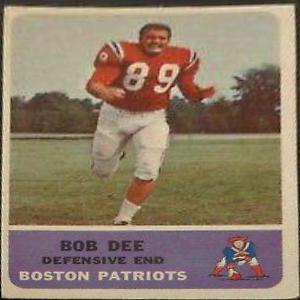 Bob Dee #8 Football Cards 1962 Fleer