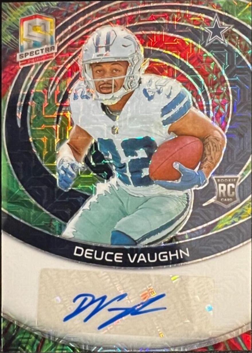 Deuce Vaughn #34 Football Cards 2023 Panini Spectra Rookie Autograph Meta