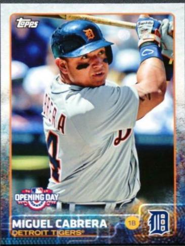 Miguel Cabrera #20 Baseball Cards 2015 Topps Opening Day