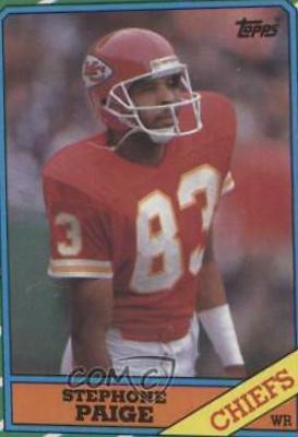 Stephone Paige #306 Football Cards 1986 Topps