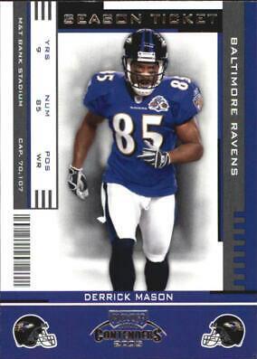Derrick Mason #7 Football Cards 2005 Playoff Contenders