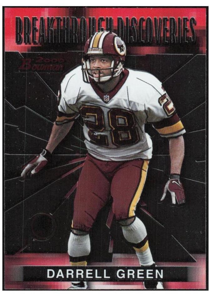 Darrell Green #BD9 Football Cards 2000 Bowman Breakthrough Discoveries