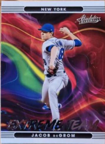 Jacob deGrom #ET-10 Baseball Cards 2022 Panini Absolute Extreme Team