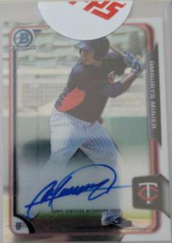 Amaurys Minier #AM Baseball Cards 2015 Bowman Chrome Autograph Prospect