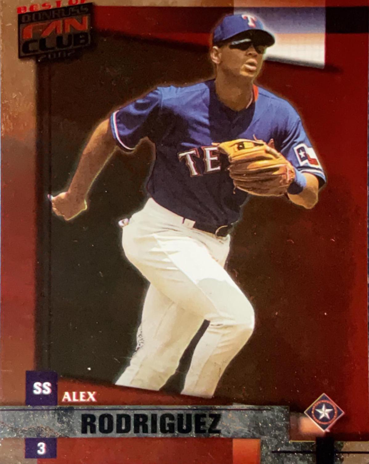 Alex Rodriguez #1 Baseball Cards 2002 Donruss Best of Fan Club