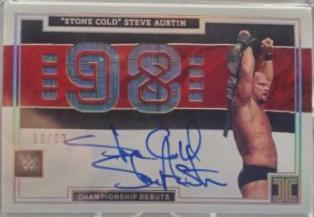 Stone Cold Steve Austin #CD-SCA Wrestling Cards 2022 Panini Impeccable WWE Championship Debut Autographs