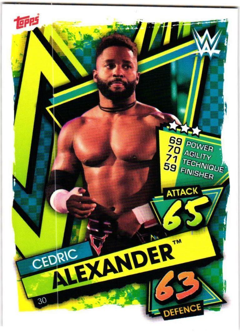 Cedric Alexander #30 Wrestling Cards 2021 Topps Slam Attax WWE