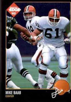Mike Baab #27 Football Cards 1992 Collector's Edge