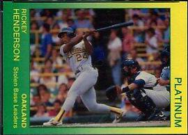 Rickey Henderson #53 Baseball Cards 1991 Star Platinum Edition