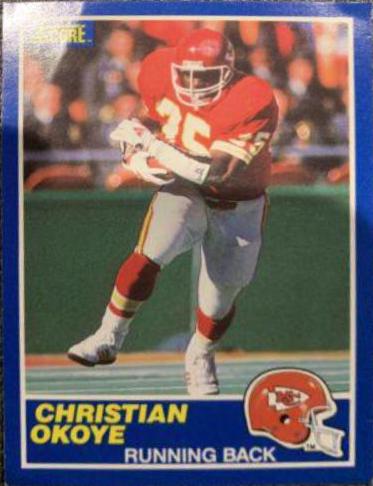 1989 Panini Score Christian Okoye #43 card