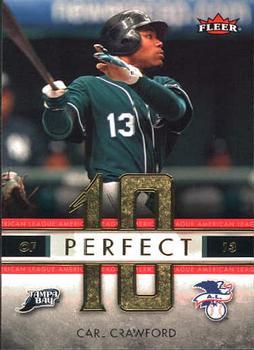 Carl Crawford #PA-CC Baseball Cards 2007 Fleer Perfect 10 American League