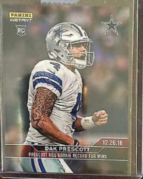 Dak Prescott #428 Football Cards 2016 Panini Instant NFL