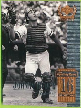 Johnny Bench #16 Baseball Cards 1999 Upper Deck Century Legends