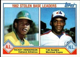 1982 Stolen Base Leaders: Rickey Henderson / Tim Raines
