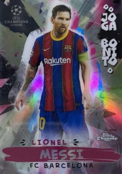 Lionel Messi #JB-2 Soccer Cards 2020 Topps Chrome UEFA Champions League Joga Bonito