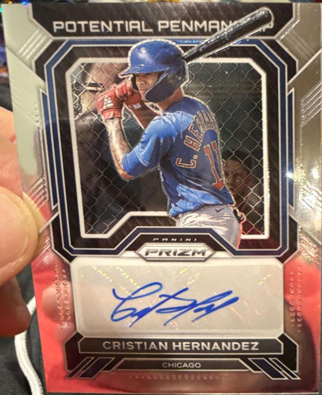 Cristian Hernandez #PP-CH 2023 Panini Prizm Potential Penmanship Autographs Baseball