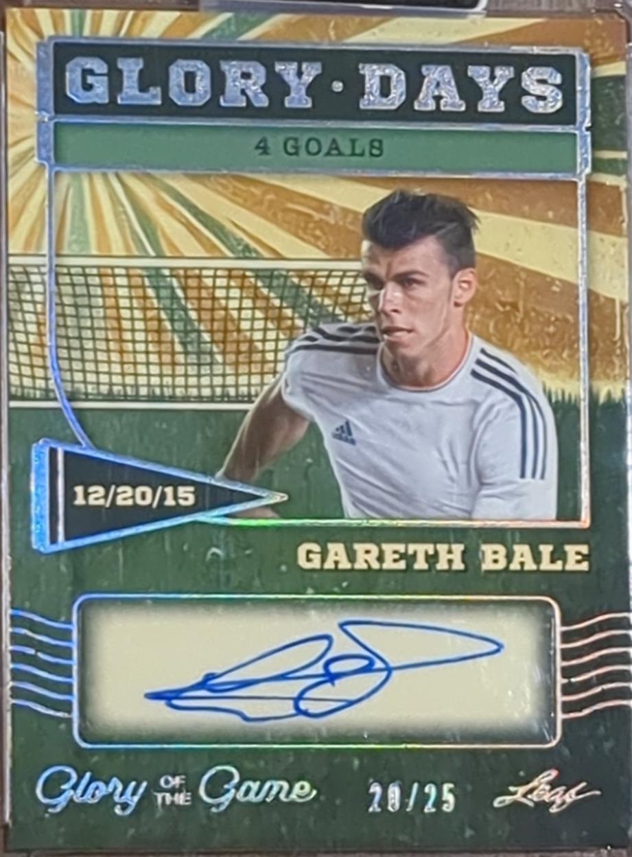 Gareth Bale #GD-GB1 2026 Leaf Glory Of The Game Glory Days Autograph Soccer