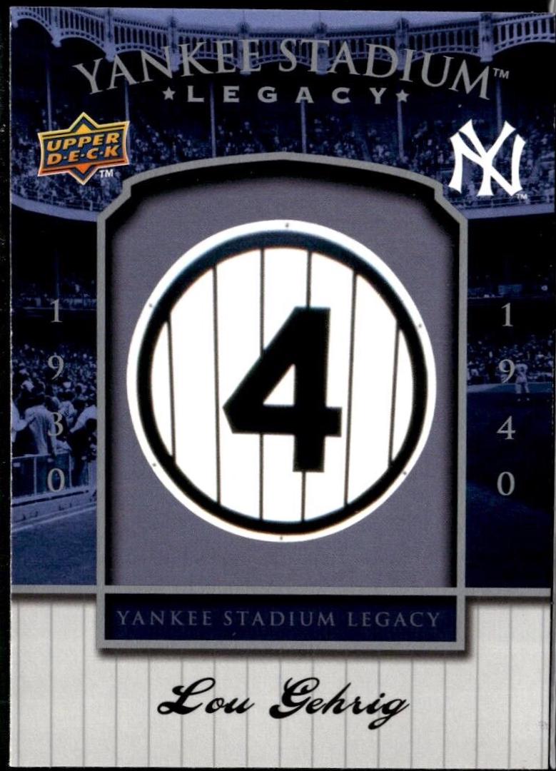 Lou Gehrig #3 Baseball Cards 2008 Upper Deck Yankee Stadium Legacy
